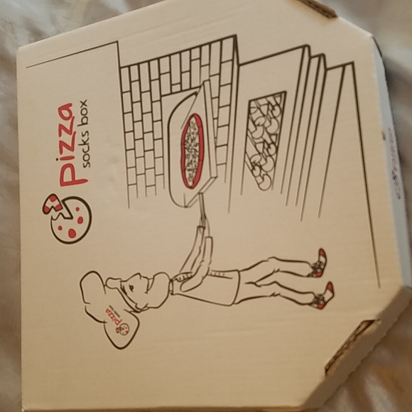 Socks 4 pair pizza socks box new in box - Picture 2 of 3